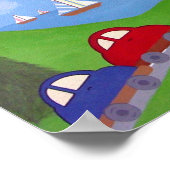 レガッタへのレース - 8x10 カーズ ボート ボーイズ キッズ アート ポスター (角)