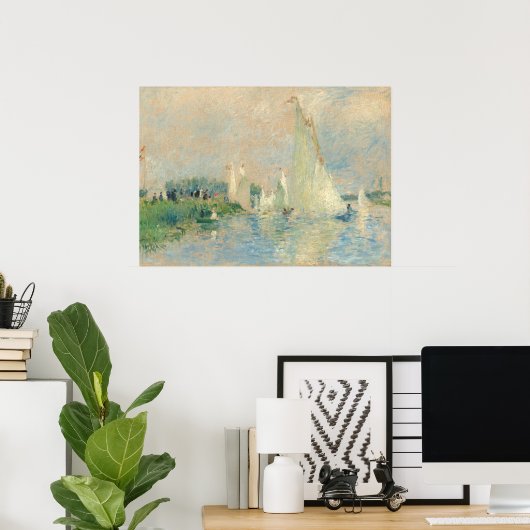 レガッタアットアルジェンティーユ – オーギュストルノアールファインアート ポスター (ホームオフィス)