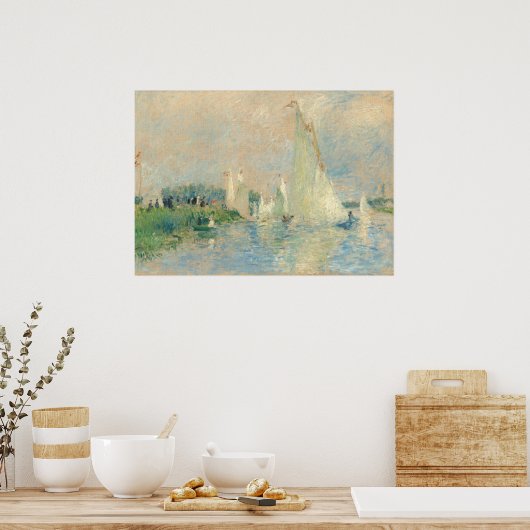 レガッタアットアルジェンティーユ – オーギュストルノアールファインアート ポスター (キッチン)