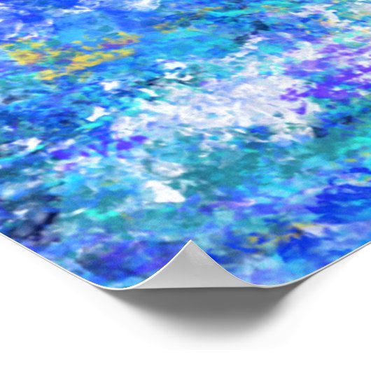 レガッタセーリング – 抽象芸術アートオリジナル絵画ズ ポスター (角)