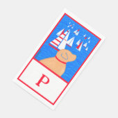 レガッタデイイエロードッグクロスゲストタオル (コーナー)