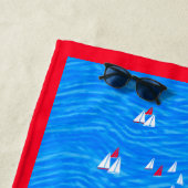 レガッタデイブラックドッグビーチタオル ビーチタオル (インサイチュ)