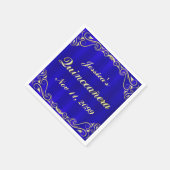 レガルエレガントゴールデンタイポグラフィキンセアニラ スタンダードカクテルナプキン (角)