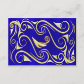 レガルゴールデンエレガントフローリッシュタイポグラフィ エンクロージャーカード (裏面)