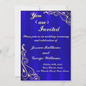 レガルゴールデンエレガントフローリッシュタイポグラフィ 招待状 (正面)