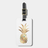 レガルゴールドコラージュパイナップルバッグタグ ラゲッジタグ (正面縦)