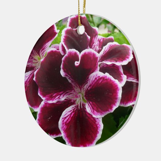レガルゼラニウムフラワーズマエレガントルーンフローラルガ セラミックオーナメント (左)