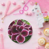 レガルゼラニウムフラワーズマエレガントルーンフローラルガ ペーパープレート (パーティー)