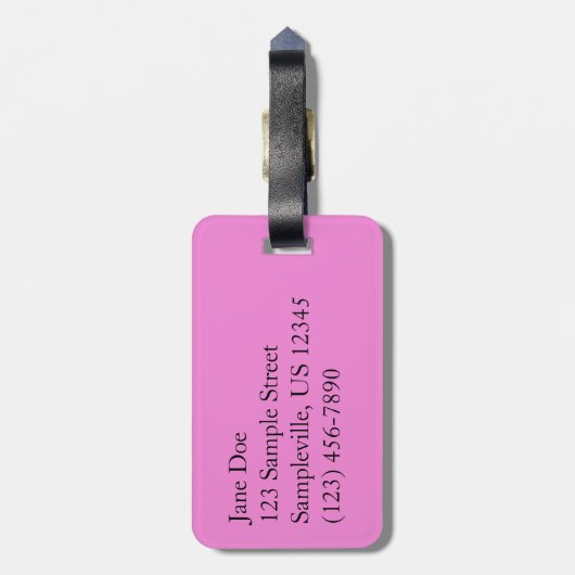 レガルゼラニウムフラワーズマエレガントルーンフローラルガ ラゲッジタグ (裏面縦)