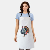 レガルターキーディスプレイアークラシックトTシャツ エプロン (着用した状態)