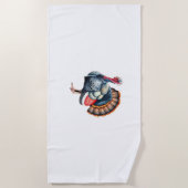 レガルターキーディスプレイアークラシックトTシャツ ビーチタオル (正面)