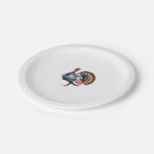 レガルターキーディスプレイアークラシックトTシャツ ペーパープレート (アングル)