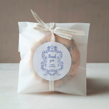 レガルブルーとホワイトヴィンテージバロック結婚フレーム