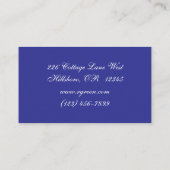 レガルブルーヴィンテージエレガンスガーデン開花 名刺 (裏面)