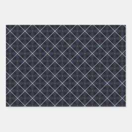 レガルブルー&金ゴールドラグジュアリーラッピング紙セット ラッピングペーパーシート