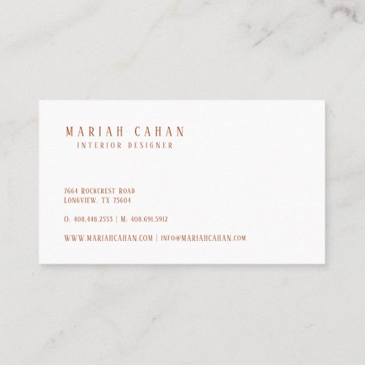 レガルボミニマルヘミアン幾何学線パターン 名刺 (裏面)