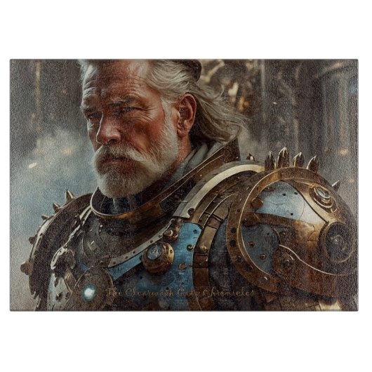 レガル威厳のあるスチームパンクキングガラスの切り盤 カッティングボード (正面)