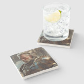 レガル威厳のあるスチームパンクキングストーンコースター ストーンコースター (横)