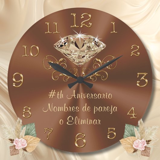 レガロス・デ・アニヴェルサリオ・パニョ・アニヴェルサリオ ラージ壁時計