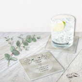 レガロス・ド・ボダのペルソナライズドス、ポサバソス。 ガラスコースター