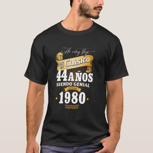 レガロ・クンプ男性へルの44スペインの番目の誕生日 Tシャツ (正面)