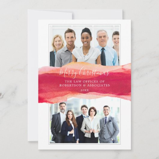 レガントウォーター色メリークリスマス企業の 案内状 (正面)