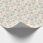 レガントオリエンタル開花-ヴィンテージフローラルパターン ラッピングペーパー (角)