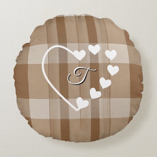 レガントプレイドオータムサンクスギビング ラウンドクッション (正面)