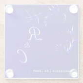 レガ王室のル結婚ブルー ガラスコースター (裏面)