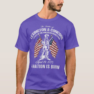 レキシントンとコンコードの戦いアメリカ革命 Tシャツ