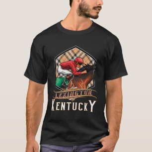 レキシントンケンタッキーサラブレッドホースレーステーマ Tシャツ