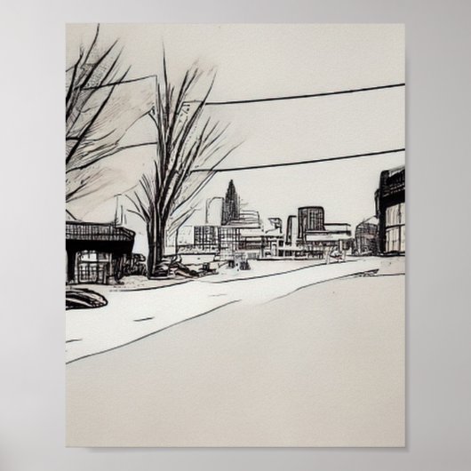 レキシントンケンタッキー漫画スタイル ポスター (正面)