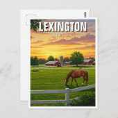 レキシントンケンタッキー葉書ホースファーム ポストカード (正面/裏面)