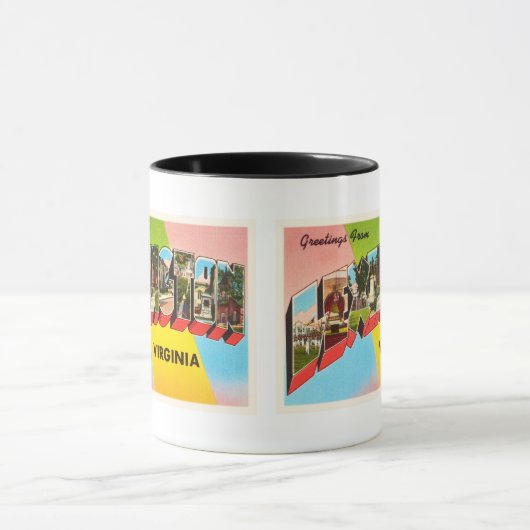レキシントンヴァージニアVAの古いヴィンテージ旅行郵便はがき マグカップ (中央)