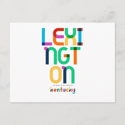 レキシントン・ケンタッキーポップ・アートの・ミッドセンチュリー ポストカード (正面)