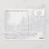 レキシントン・バトルグリーンのキャプテン・パーカー像 ポストカード (裏面)