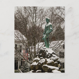 レキシントン・バトルグリーンのキャプテン・パーカー像 ポストカード