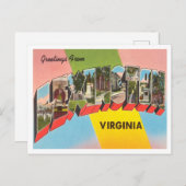 レキシントン、ヴァージニア・ヴィンテージ・トラベルからの挨拶 ポストカード (正面/裏面)