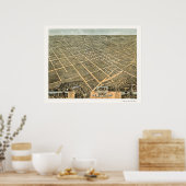 レキシントン, KYパノラママップ – 1871 ポスター (キッチン)