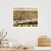 レキシントン、MOパノラママップ – 1869 ポスター (キッチン)