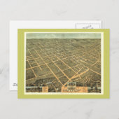 レキシントンKY 1871アンティークパノラママップ ポストカード (正面/裏面)