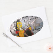 レギオン会社カラーステッカー 楕円形シール (封筒)