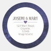 レギャラクシー宇宙差出人住所 ラウンドシール (正面)