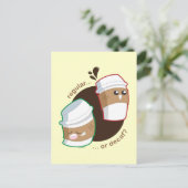 レギュラーかデカフか? ポストカード (スタンド正面)