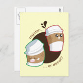 レギュラーかデカフか? ポストカード (正面/裏面)