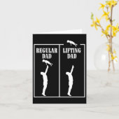 レギュラーパパリフトパパおもしろいボディビルウェイト カード (黄色い花)