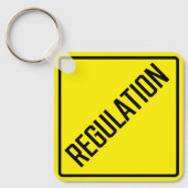 レギュレーションメタルスクエアキーチェーン キーホルダー (正面)