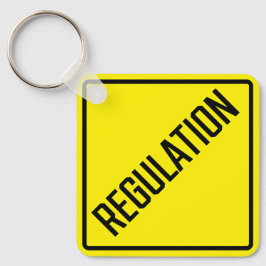 レギュレーションメタルスクエアキーチェーン キーホルダー