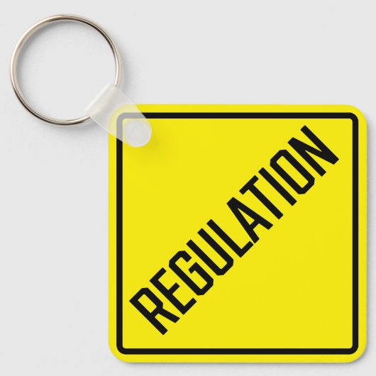 レギュレーションメタルスクエアキーチェーン キーホルダー (正面)