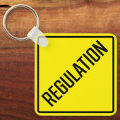 レギュレーションメタルスクエアキーチェーン キーホルダー (正面)